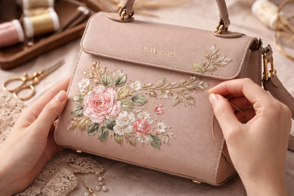 Theu tay tinh xao tren tui xach